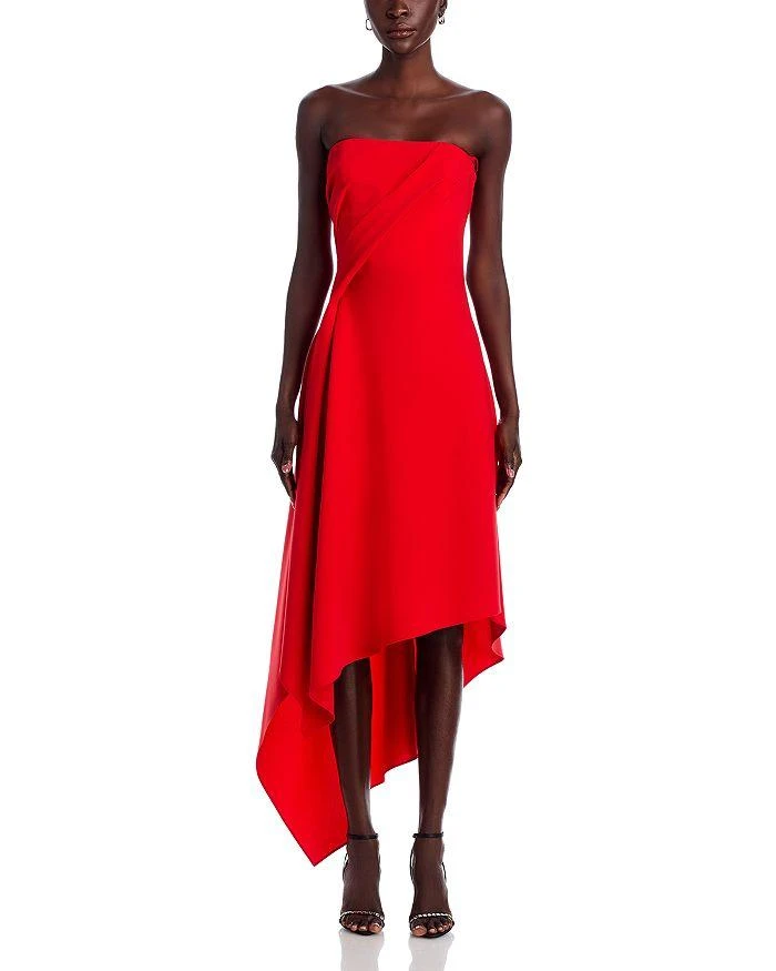 Amsale Strapless Midi Dress 7