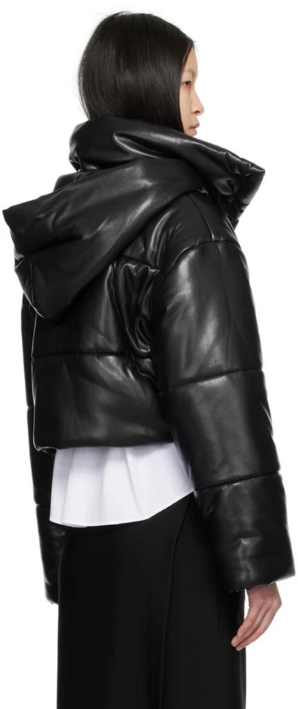 Nanushka Black Aveline Vegan Leather Puffer Jacket 3