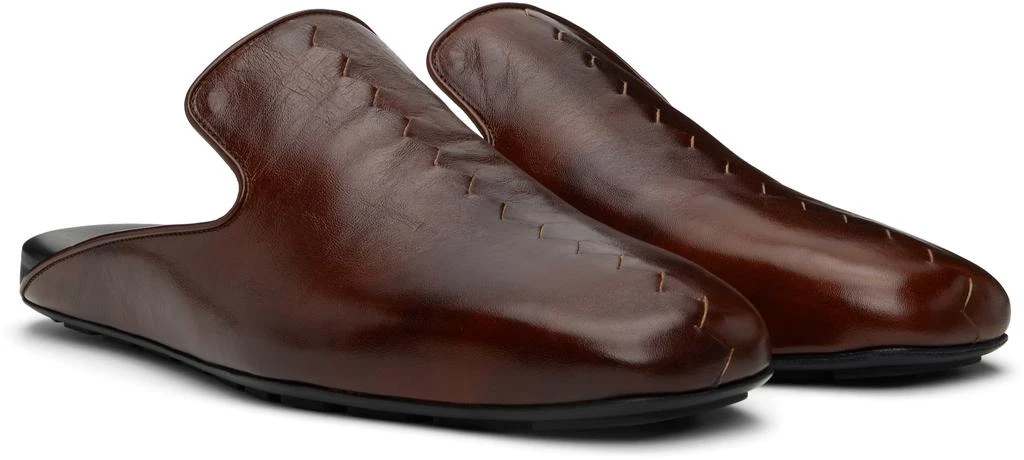 Bottega Veneta Brown Roma Slippers 4