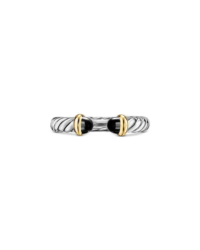 David Yurman Petite Cable Open Ring in Sterling Silver with 14K Yellow Gold, 3.4mm 4