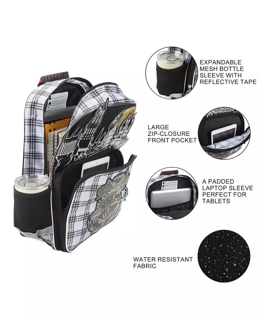 Harry Potter Hogwarts Tartan Crest 16" Kid
s Backpack For School And Travel 3