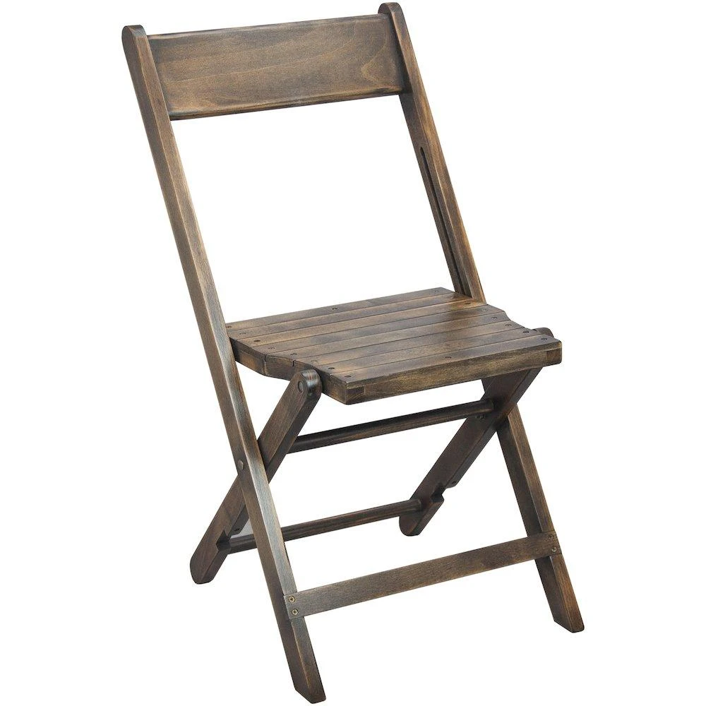 Flash Furniture 2-Pack Slatted Wood Folding Special Event Chair - Antique Black 2