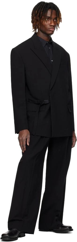 Juun.J Black Wool Nylon Trousers 4