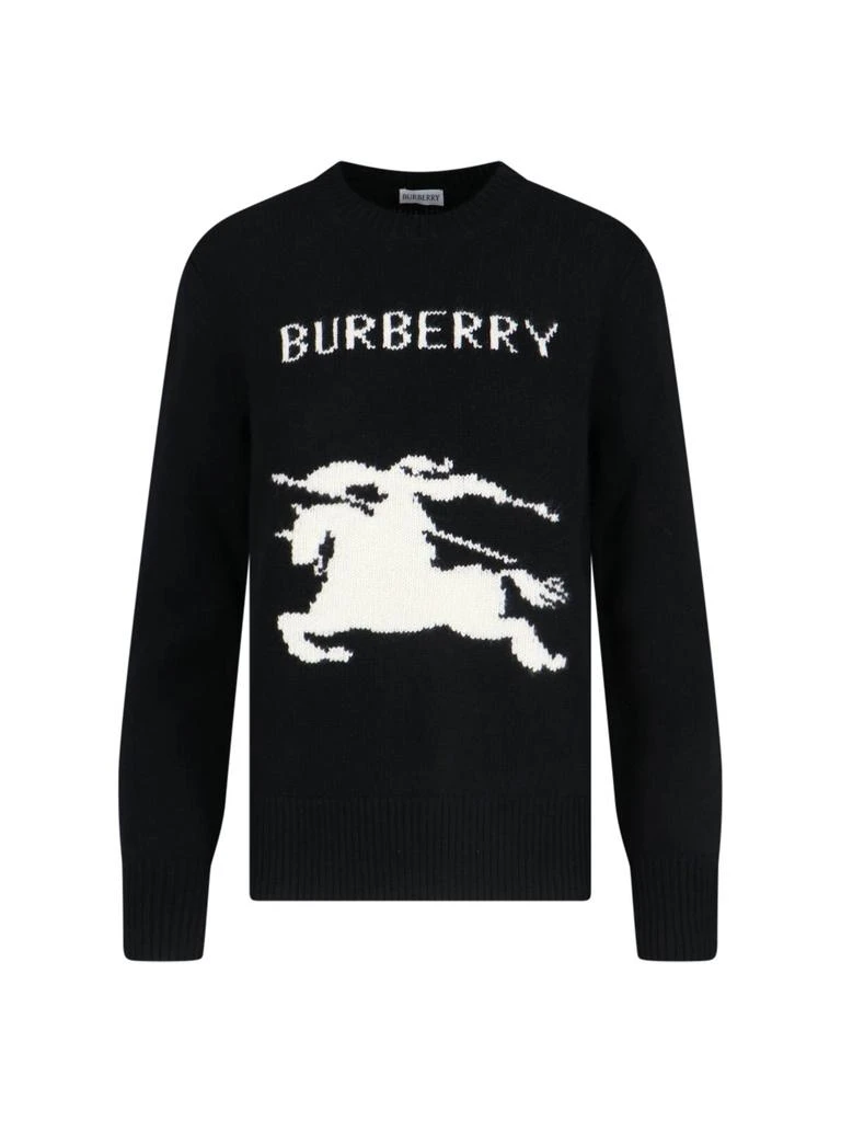 Burberry Burberry Equestrian Knight Intarsia-Knit Crewneck Jumper from Cettire