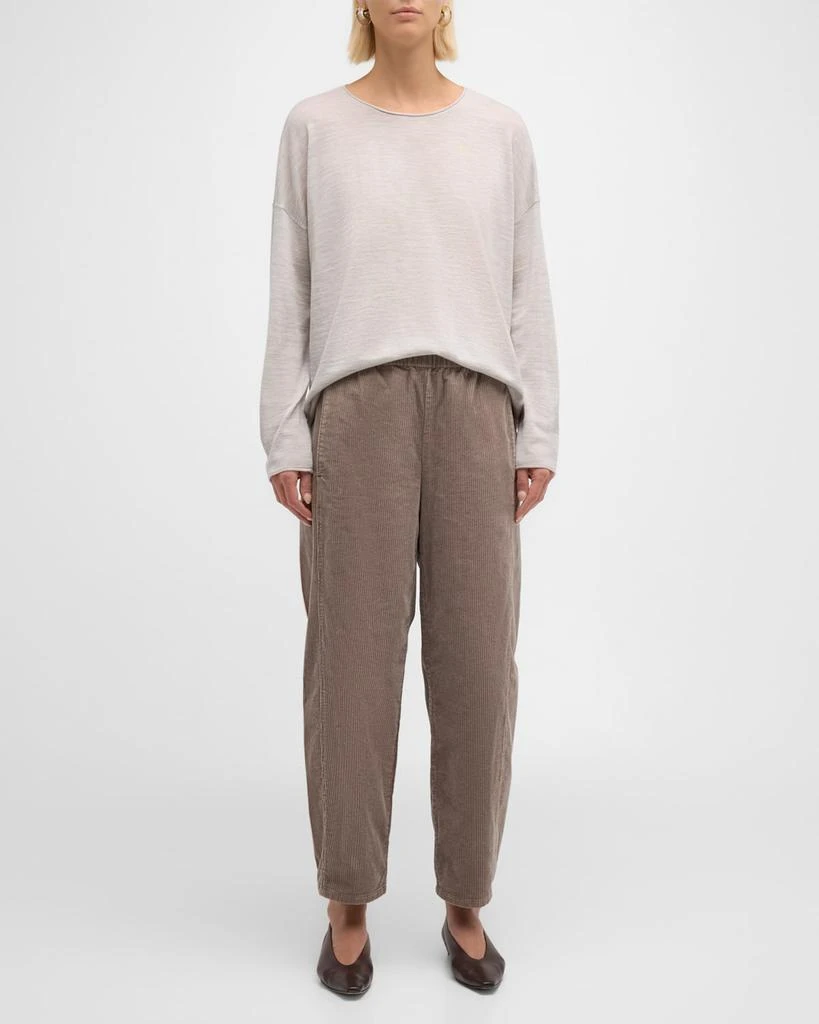 Eileen Fisher Cropped Organic Cotton Corduroy Lantern Pants 3
