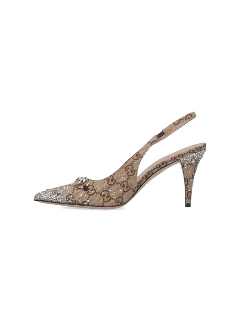 Gucci Slingback Pumps With Horsebit And Rhinestones 1