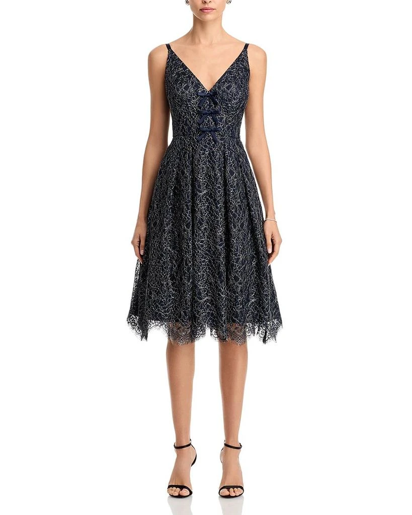 Eliza J Bow Trim Fit and Flare Dress 7