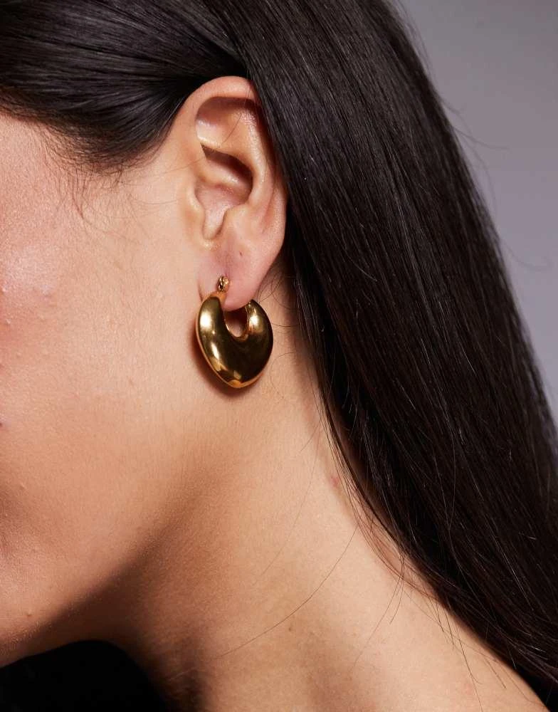 8 Other Reasons 8 Other Reasons teardrop chunky hoop earrings in 18k gold plated 1