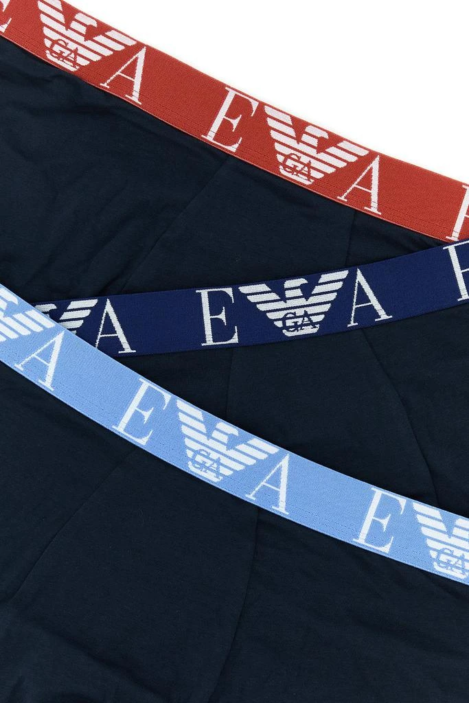 Emporio Armani Dark blue stretch cotton boxer set 3