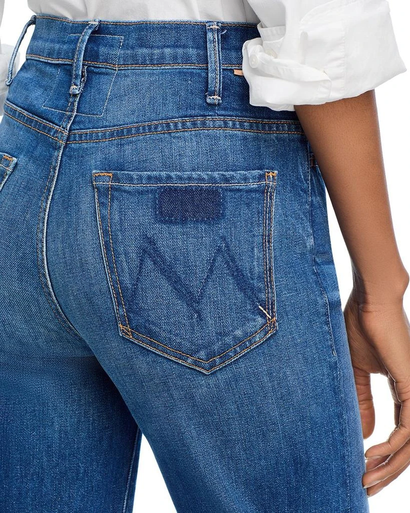 MOTHER Hustler Roller Heel Frayed Cuff Jeans in It's A Small World 5
