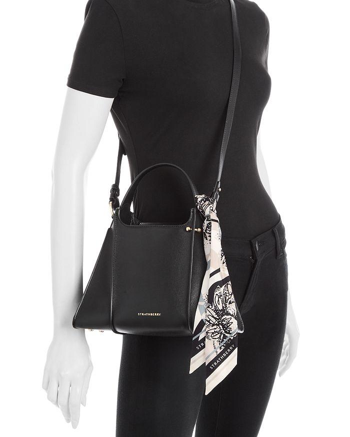 Strathberry Arkshell Leather Top Handle Bag