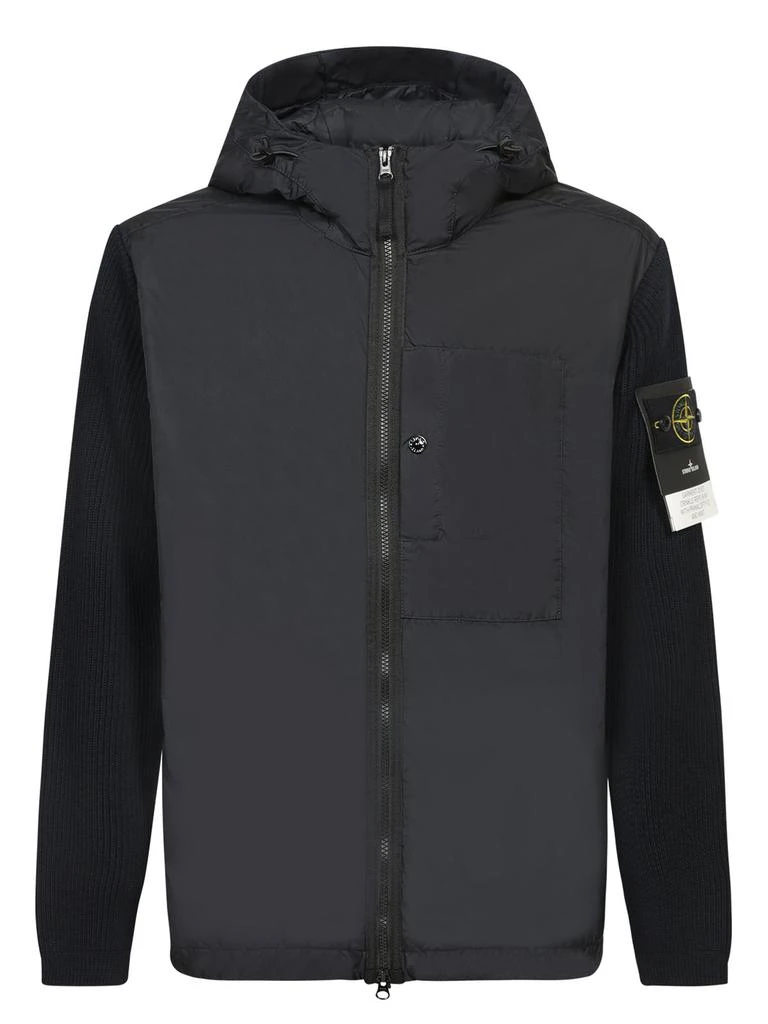 Stone Island Stone Island Panelled Zip-Up Hooded Jacket 1
