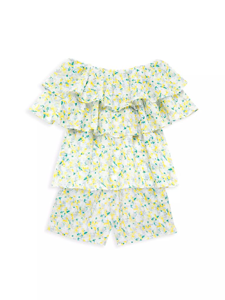 Something Navy Baby Girl's, Little Girl's & Girl's Floral Shorts
