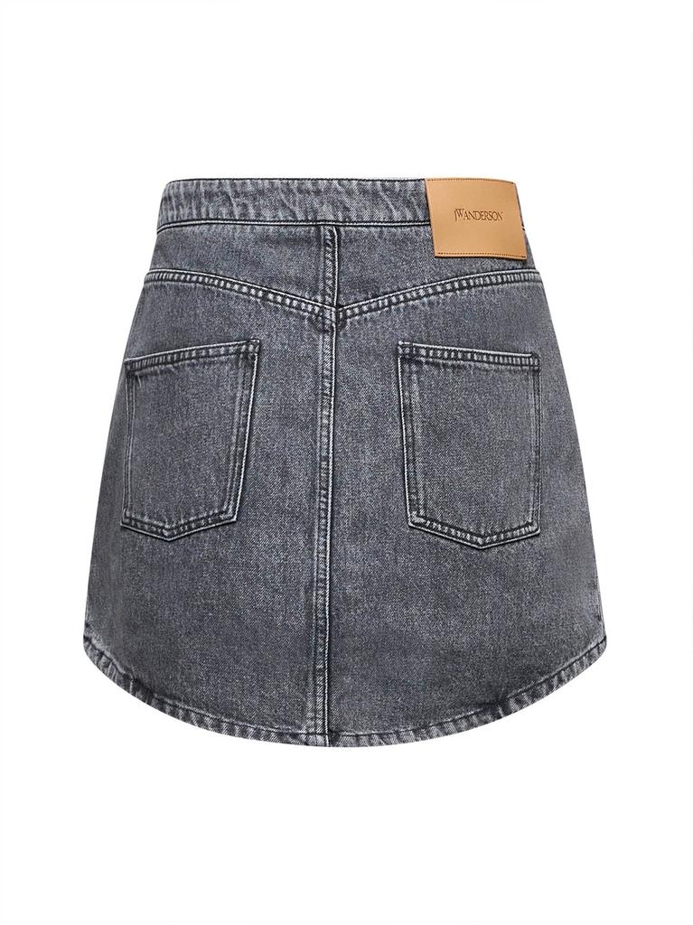 JW Anderson Jw Anderson Logo Patch Denim Skirt