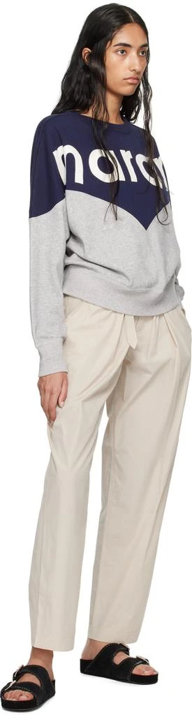 Isabel Marant Navy 
Gray Houston Sweatshirt 4