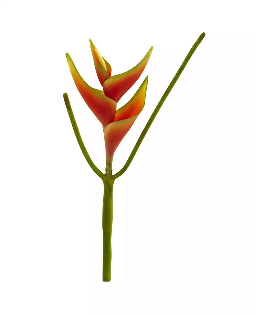 NEARLY NATURAL 14" Mini Heliconia Artificial Flower, Set of 6 1