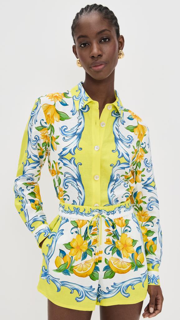 Farm Rio Summer Fruit Scarf Romper - Exclusive - Jumpsuits
