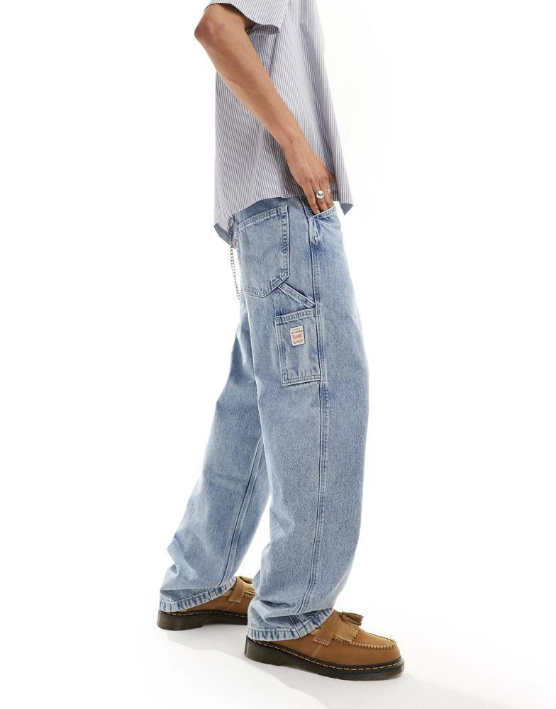 Levi's Levi's Workwear 568 stay loose carpenter jeans in light blue 3