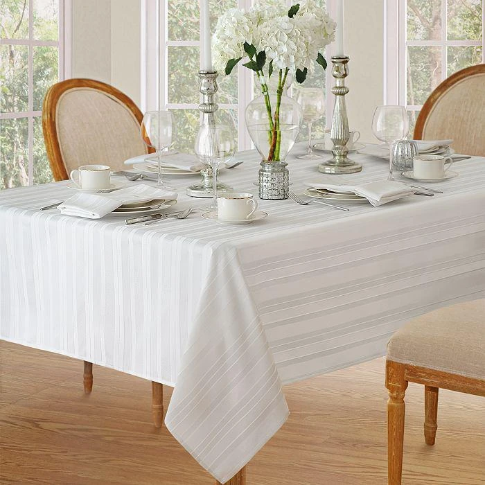 Elrene Home Fashions Elrene Denley Stripe Jacquard Oblong Tablecloth, 60" x 102" 2