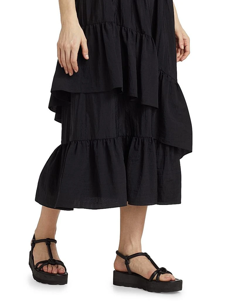 Cinq à Sept Amy Asymmetric Ruffle Midi-Dress 6