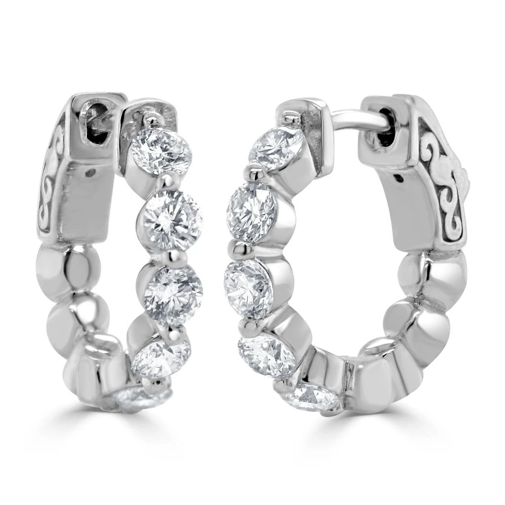 Sabrina Designs 14k Gold & Diamond Huggie Hoop Earrings 3