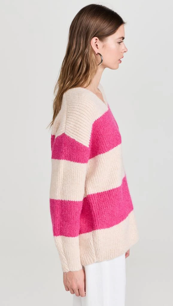 Endless Rose Fuzzy Striped Oversized Sweater 3