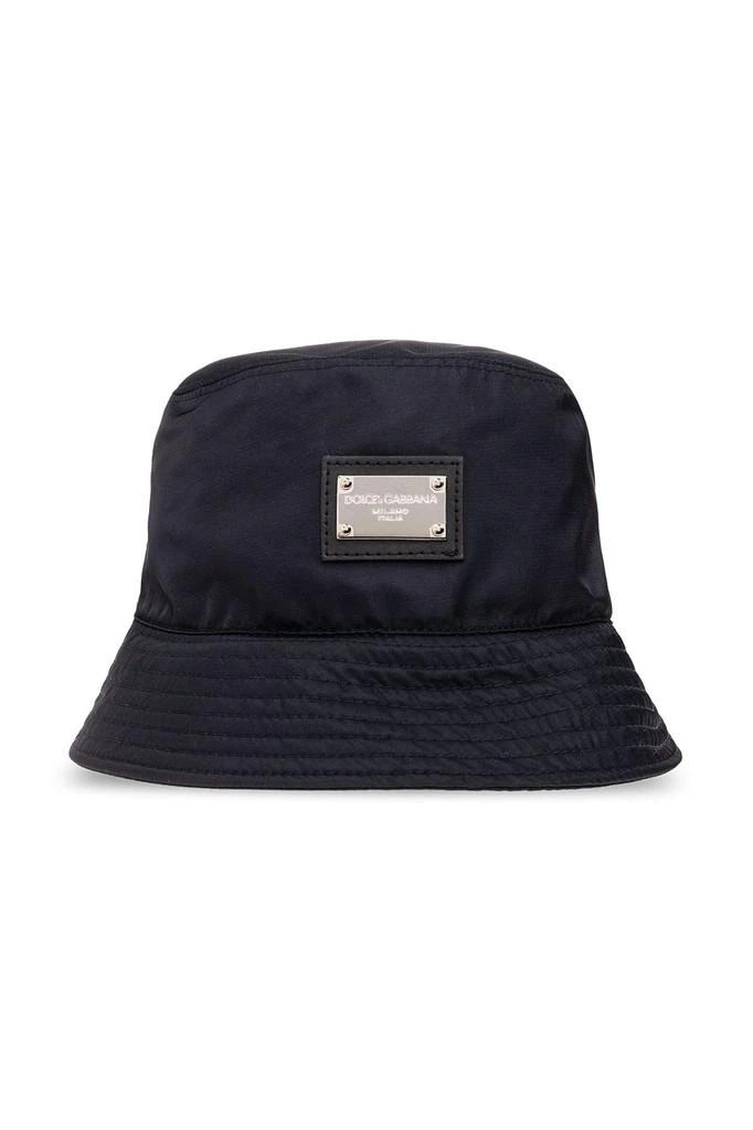 Dolce & Gabbana Dolce & Gabbana Logo Plaque Slip-On Bucket Hat 1