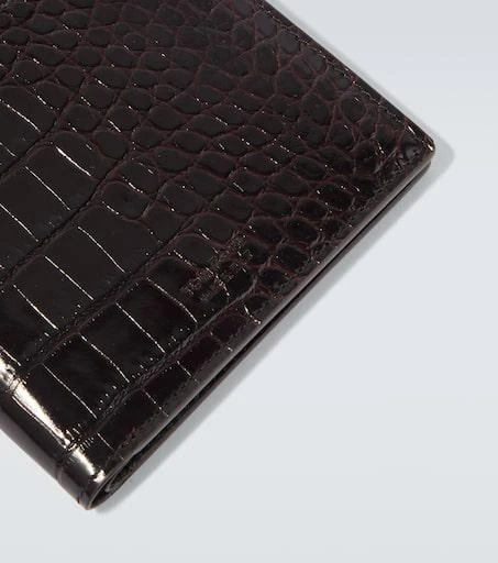 Tom Ford Croc-effect patent leather bifold wallet 4