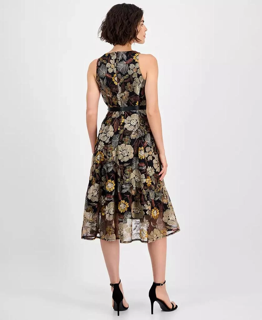 Tahari Petite Embroidered Sleeveless Fit & Flare Dress 5