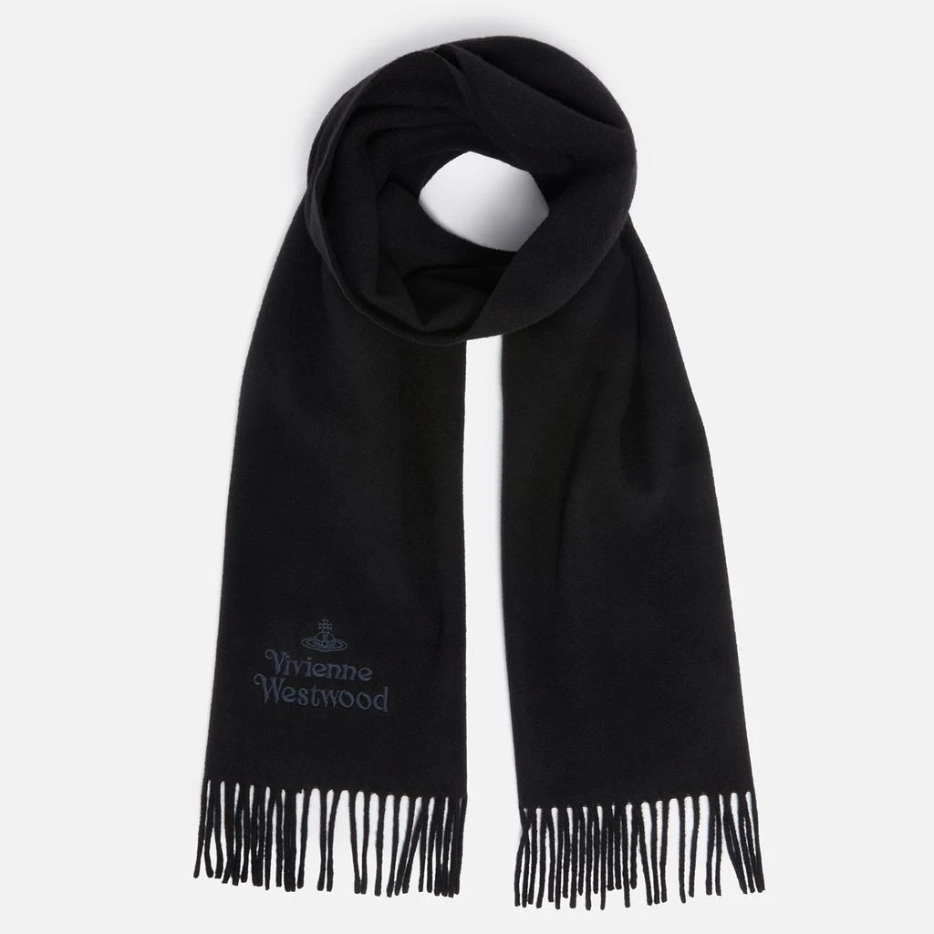Vivienne Westwood Embroidered Logo Wool Scarf 1