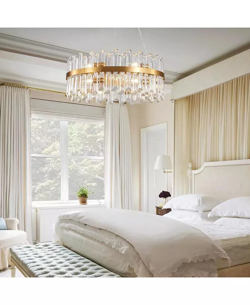 Streamdale Furniture Luxury Crystal Chandelier, 23.6", Decorative LED Lighting 8