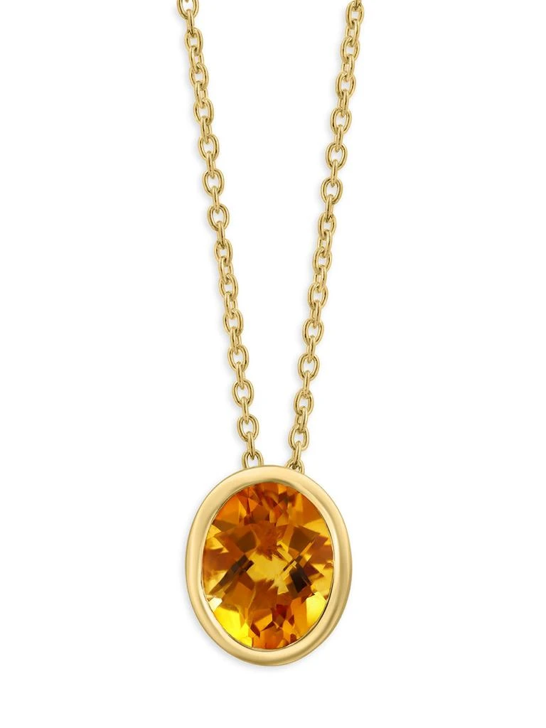 Effy ENY 14K Yellow Goldplated Sterling Silver Citrine Pendant Necklace 2