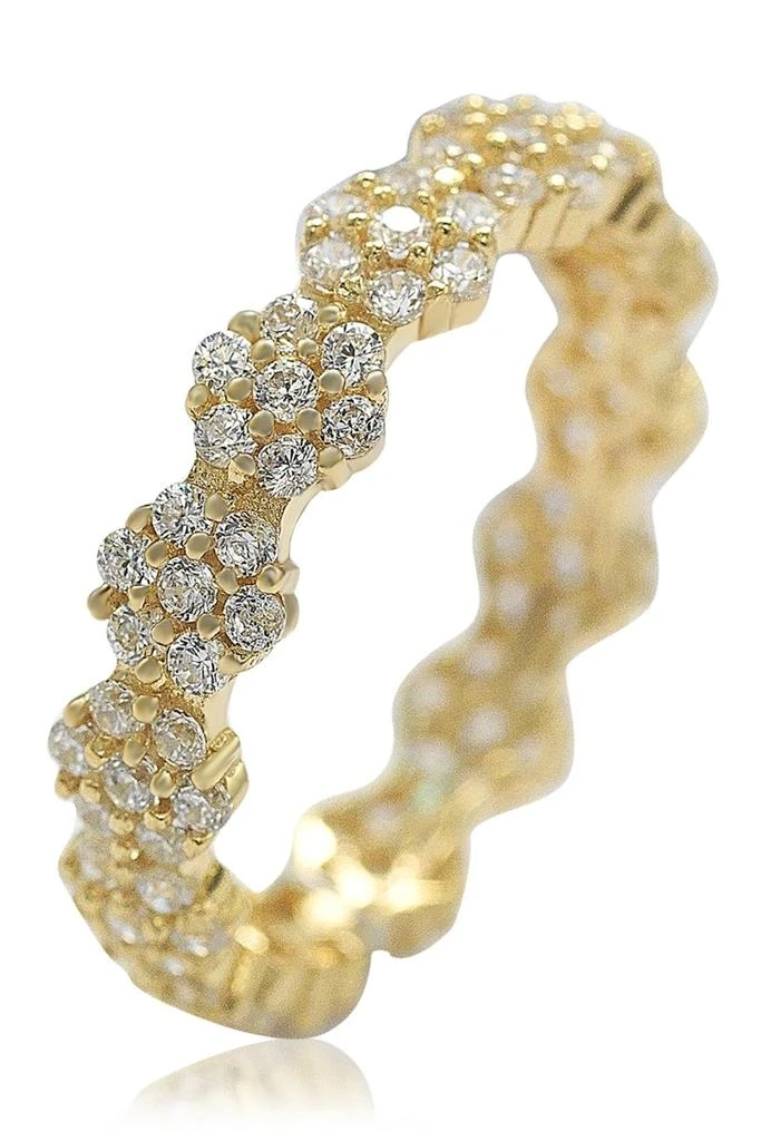 Suzy Levian CZ Flower Pave Eternity Band 1