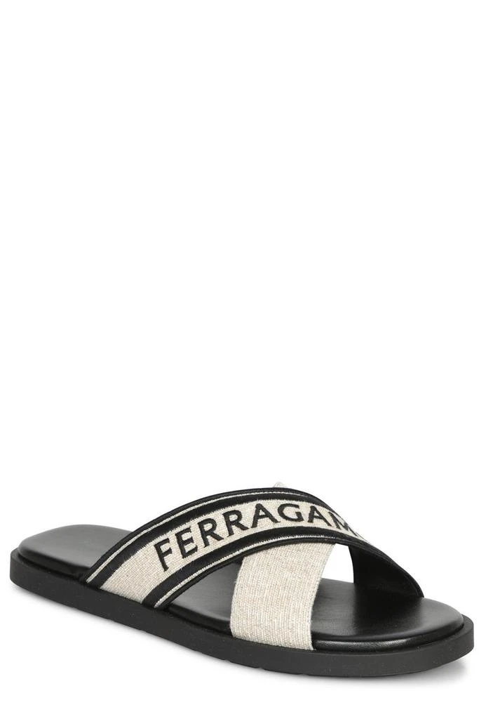 Salvatore Ferragamo Ferragamo Crossover-Strap Slip-On Sandals 2
