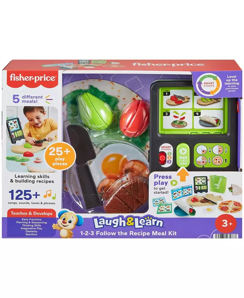 Fisher Price Fisher-Price Laugh Learn 123 Follow the Recipe Meal Kit Preschool Pretend Playset, 30 Pieces 6