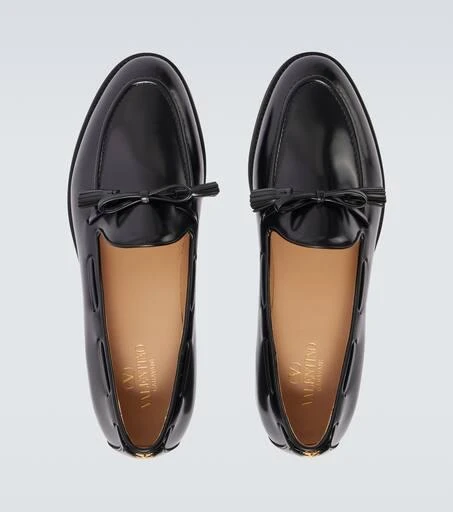 Valentino Bowshire polished leather loafers 4