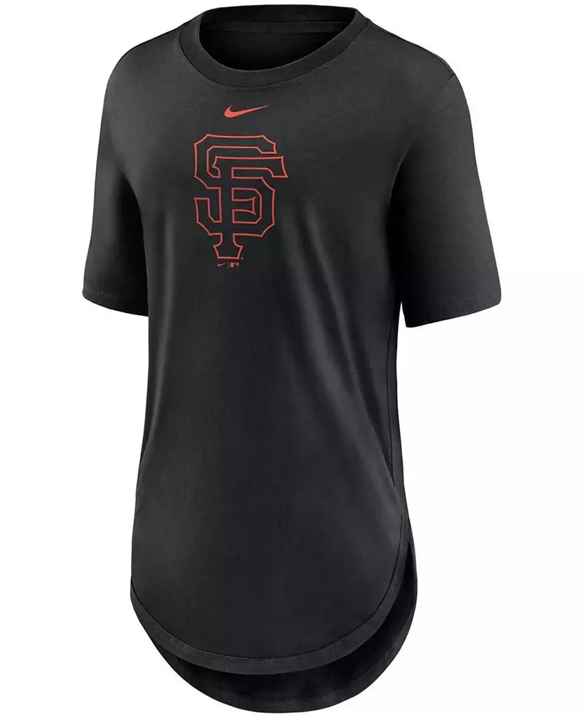 NIKE Women's Black San Francisco Giants Mascot Outline Weekend Tri-Blend T-shirt 3