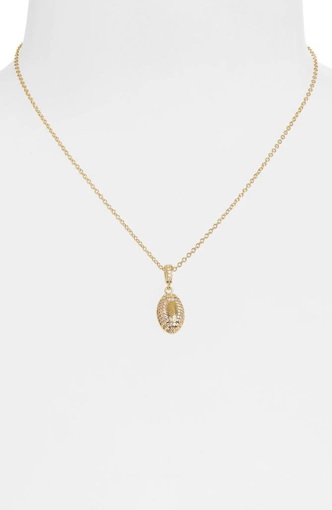 Leith Pavé CZ Football Pendant Necklace 2