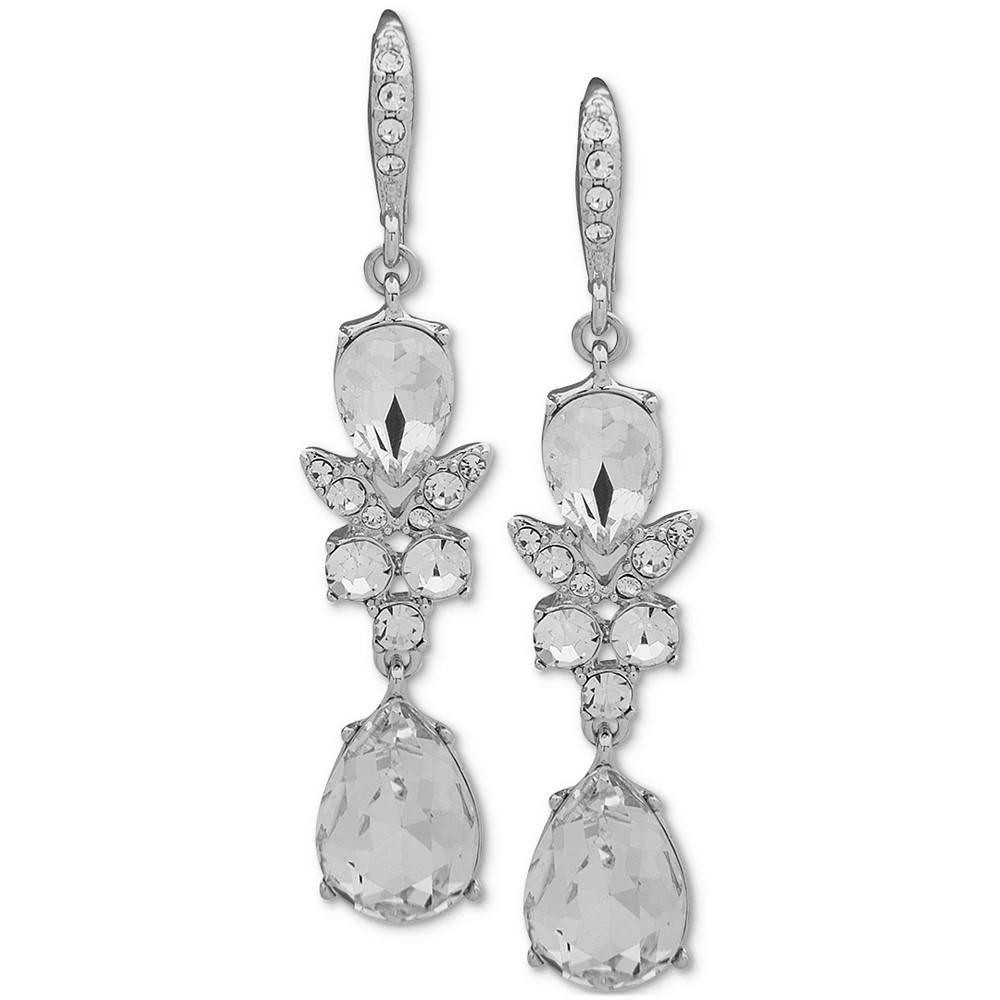 Givenchy Crystal Double Drop Earrings 1