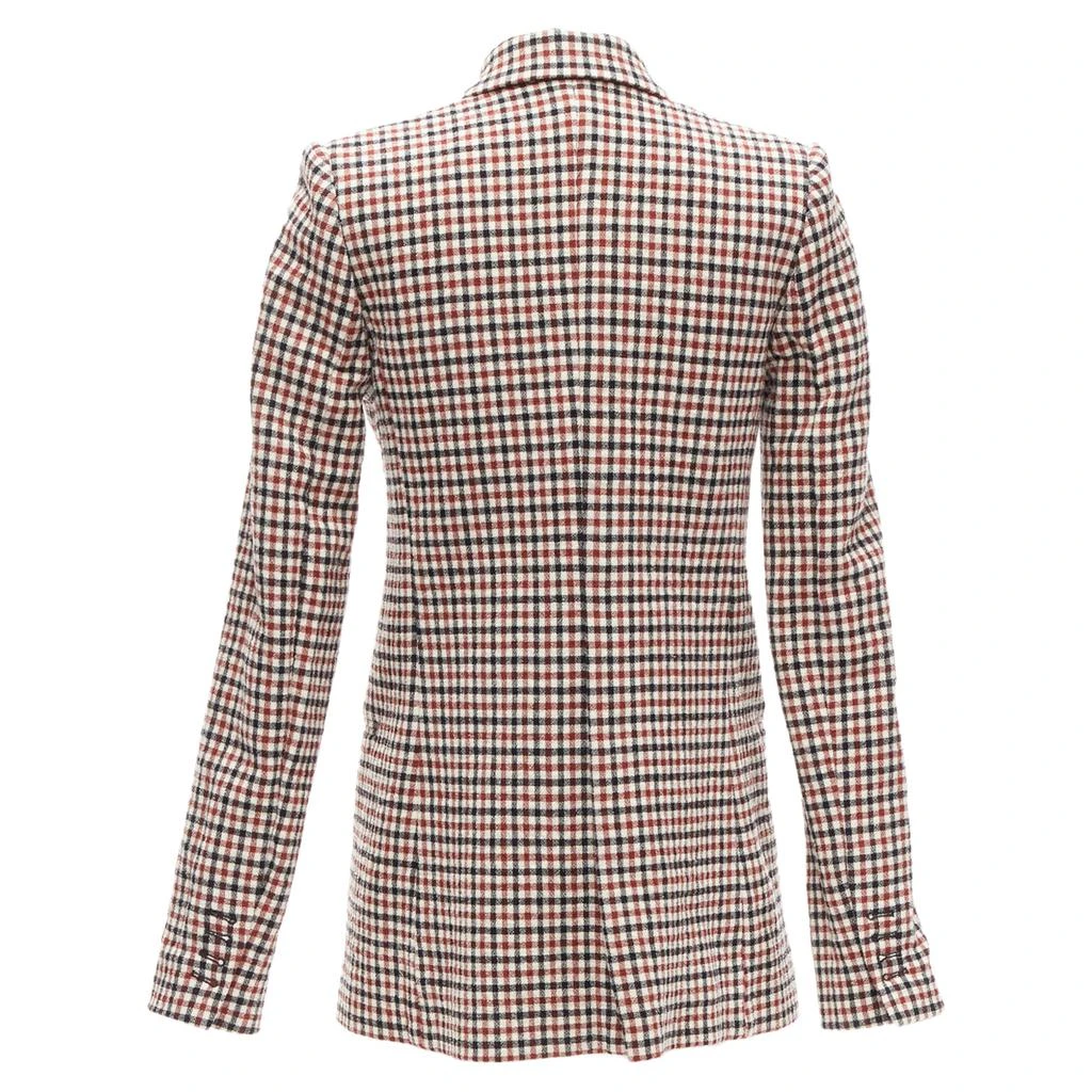 Khaite Vera checked virgin wool single button blazer 6