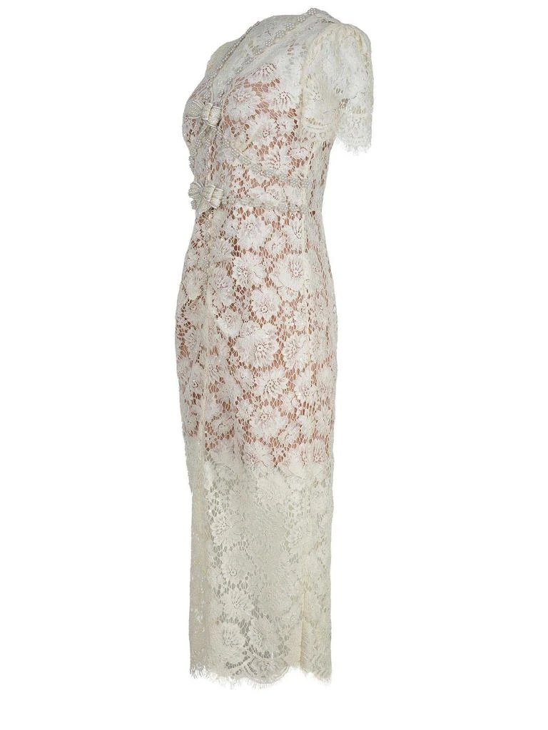 Self Portrait Self-Portrait Fine Lace Embellished Midi Dress 3