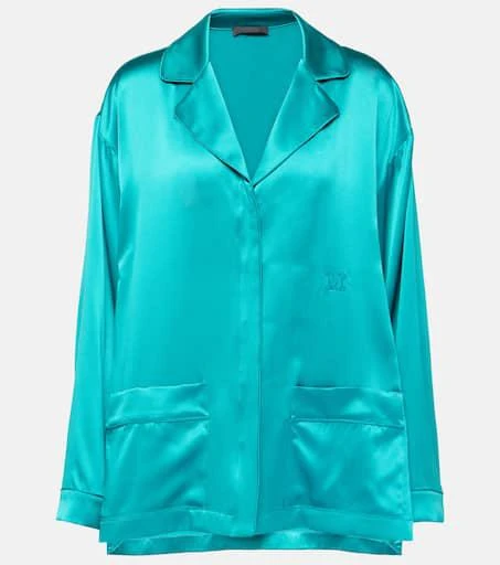Max Mara Elegante Vasaio silk pajama shirt 1