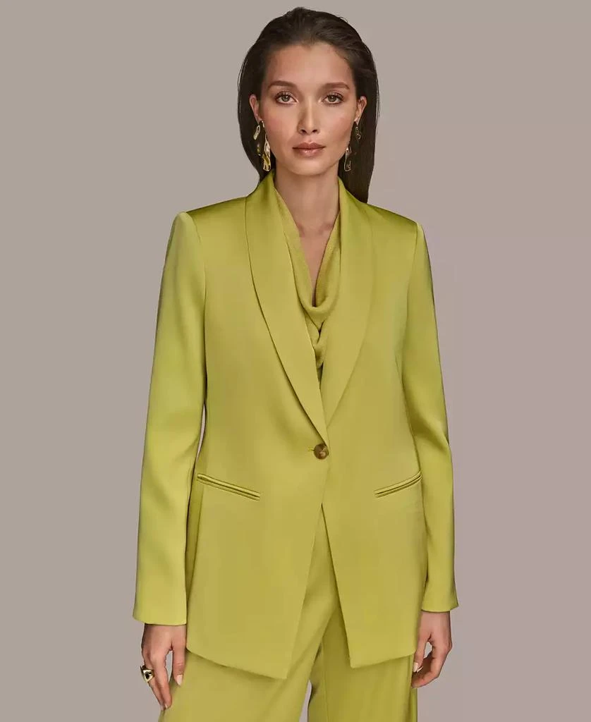 Donna Karan Women's Satin One-Button Jacket, Regular & Petite 1