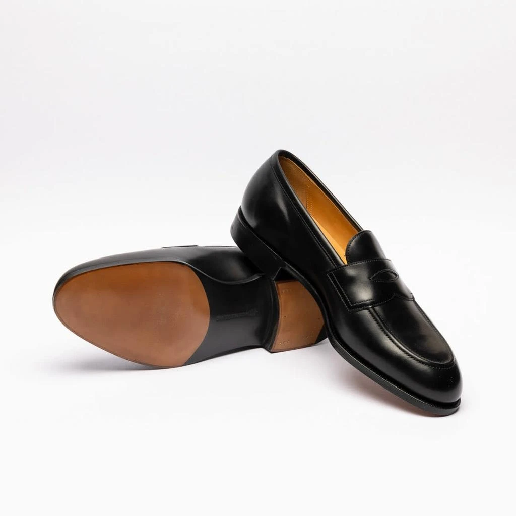Edward Green Piccadilly Black Calf Penny Loafer 4