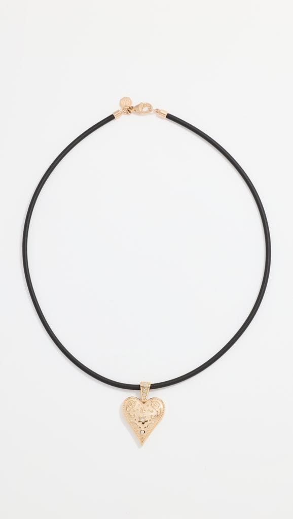 Marlo Laz Rubber Cord Necklace + Medium Southwestern Charm