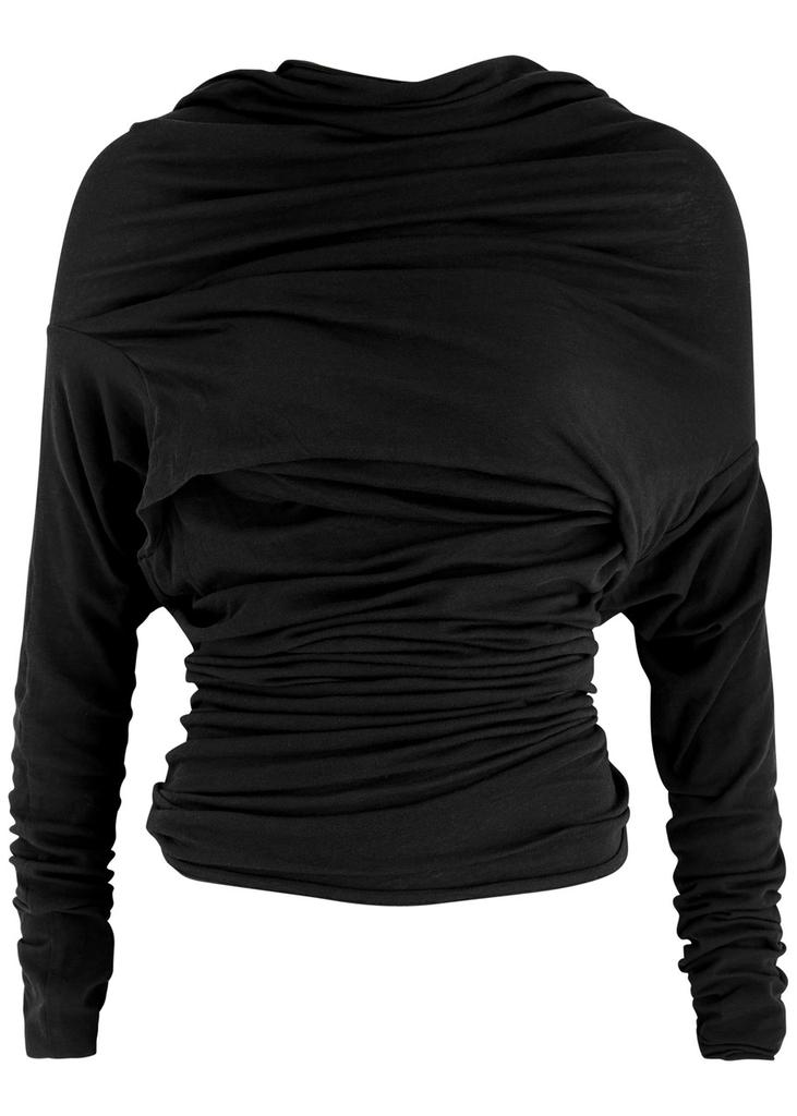 Entire Studios Bound draped stretch-cotton top - BeyondStyle