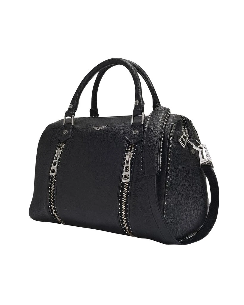 ZADIG & VOLTAIRE Medium Sunny Bag in Black Grained Leather and Studs 2