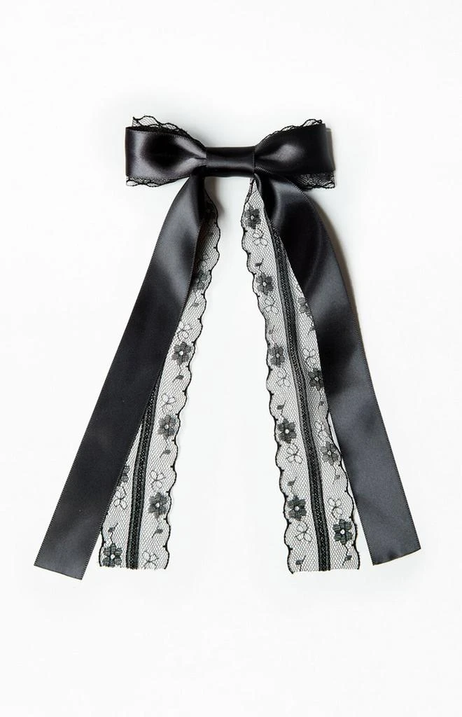 PacSun Satin Lace Bow Barrette 1