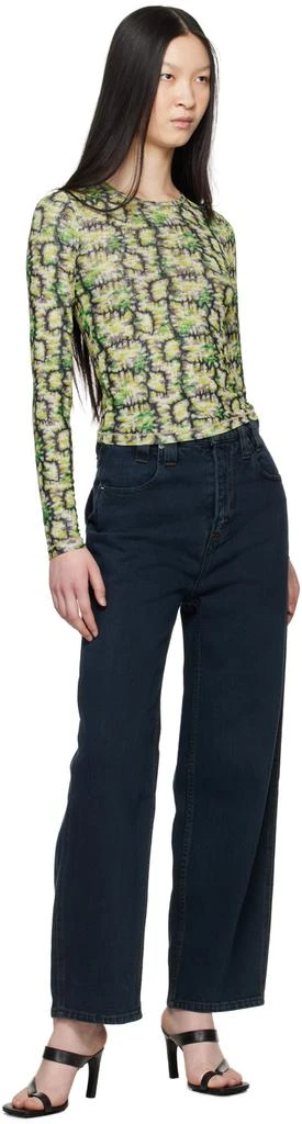 Eckhaus Latta Green Duet Long Sleeve T-Shirt 4