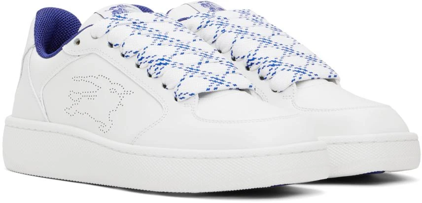 Burberry White Leather Stock Sneakers 4